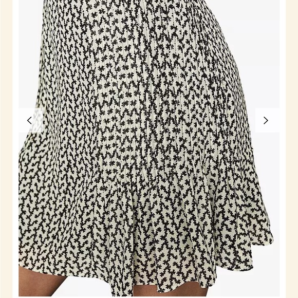 NWT Reiss Ellie Desert Trail Mini Skirt, Black/White SIZE 4 - Picture 3 of 7